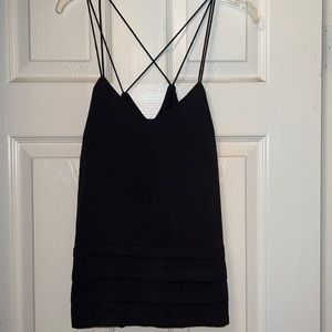 Black candies double strap tank top size - S